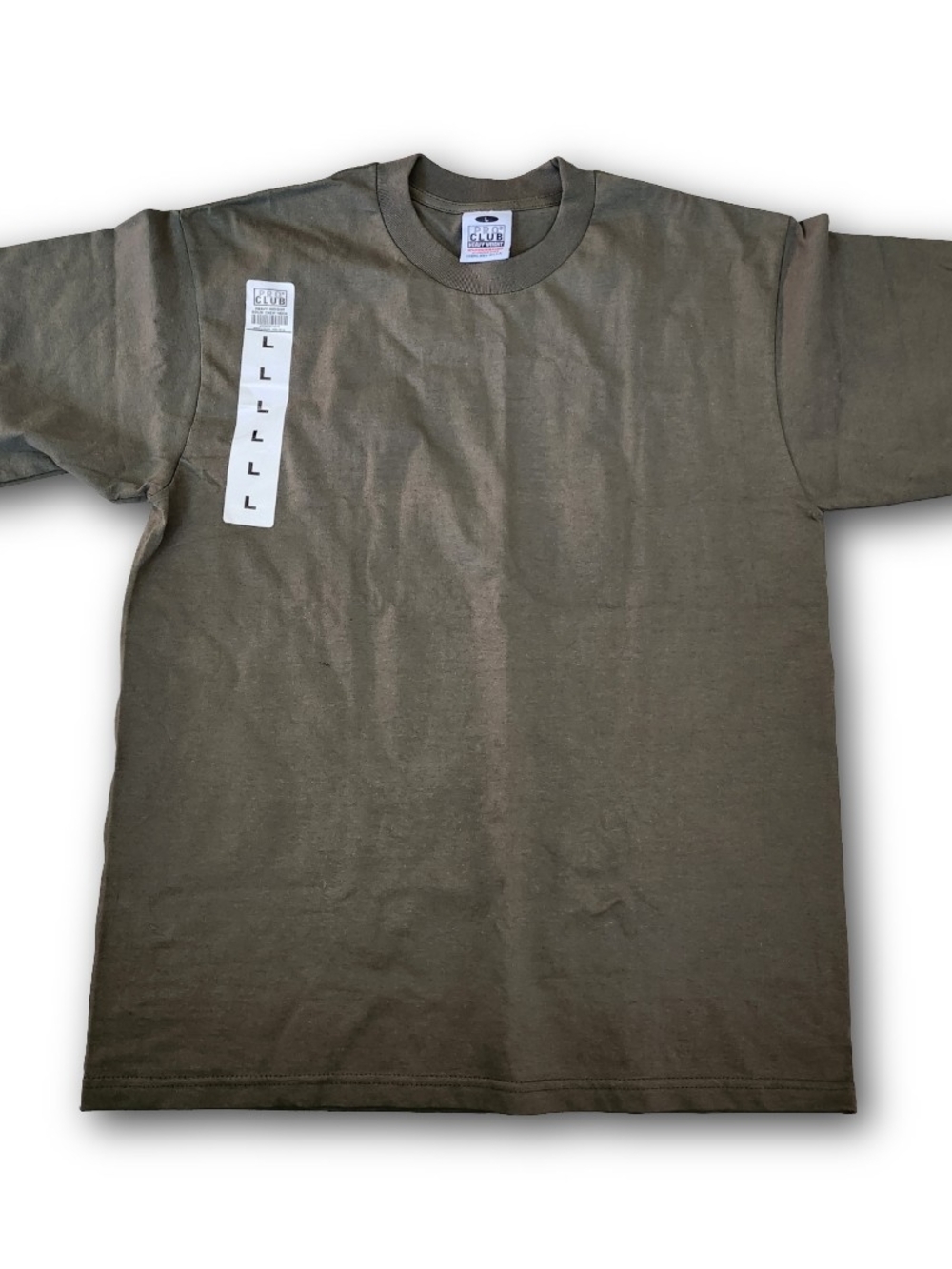 Pro Club Heavyweight Olive Tee Size Large